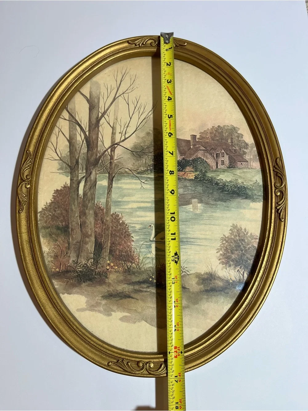 Vintage Homco Oval Watercolor Print by Frank Massa 13